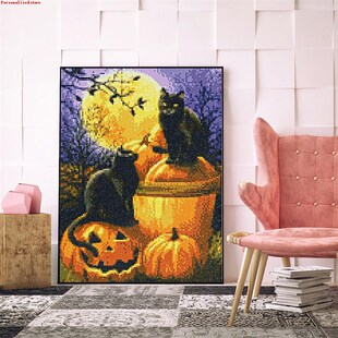 Diamond Rou 极速DIY Full Square Mosaic Halloween Painting