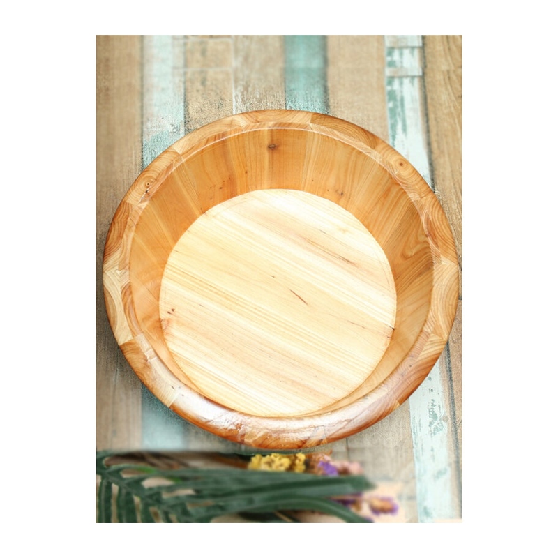 新言竹泡脚木桶洗脚盆小木盆水桶泡脚木桶家用实木神器矮双人加大