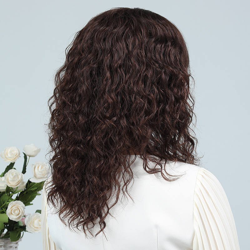 假发女长发中长大波浪长卷发全头套妈妈全真人发发套自然真人发丝