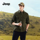 衬衫 宽松长袖 男2025新款 jeep吉普官方工装 秋季 美式 男士 休闲衬衣K