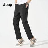 男薄款 冰丝运动裤 裤 jeep吉普官方休闲裤 子直筒2025夏季 新款 长裤