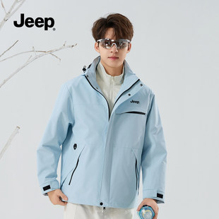 jeep吉普羽绒服男士2025年秋季新款户外防风防水休闲外套男上衣S