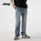 宽松直筒休闲长裤 JEEP 子男X 男2025新款 秋季 吉普美式 复古牛仔裤