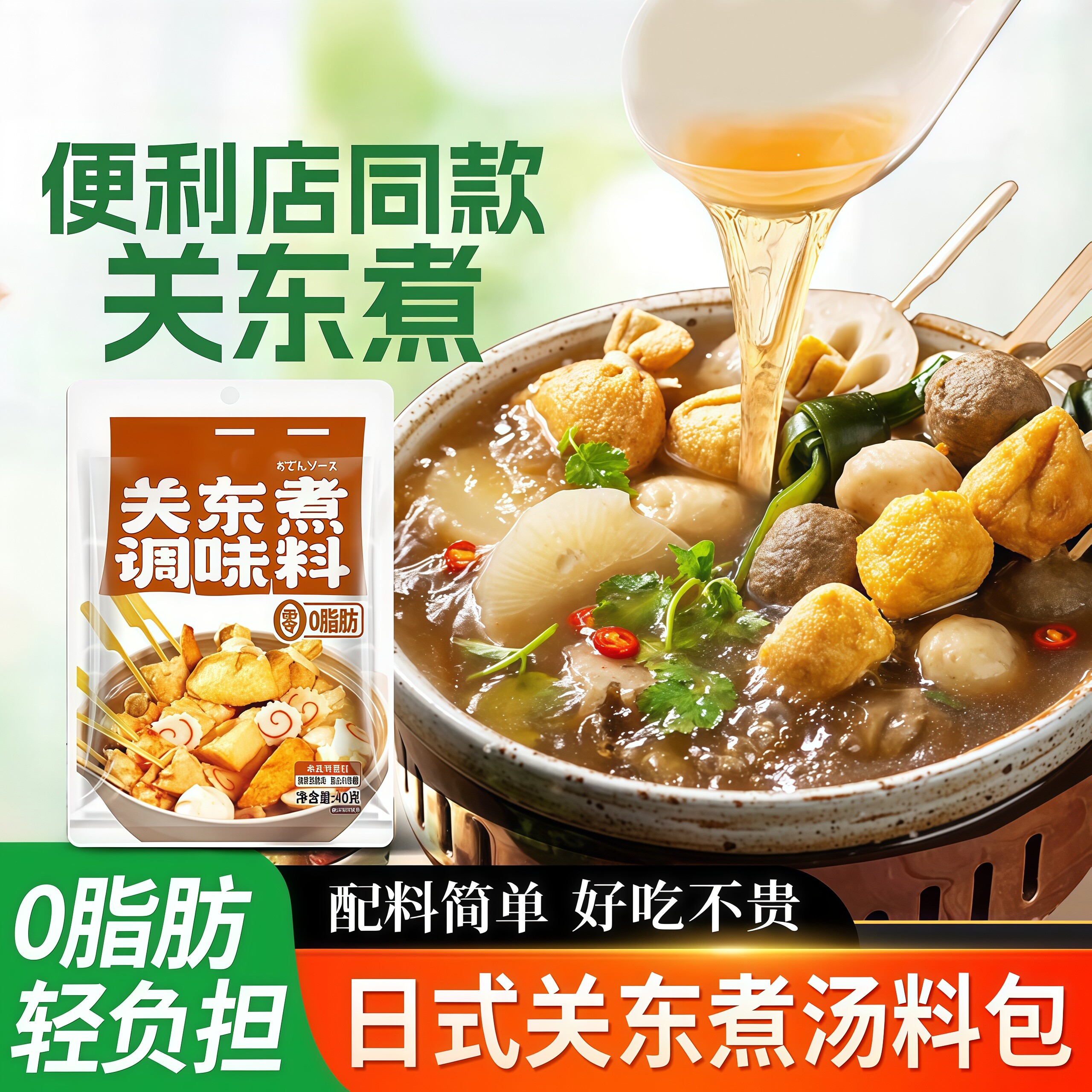 关东煮汤料包0脂0蔗糖水煮菜调味料便利店正宗日式寿喜烧火锅汤底