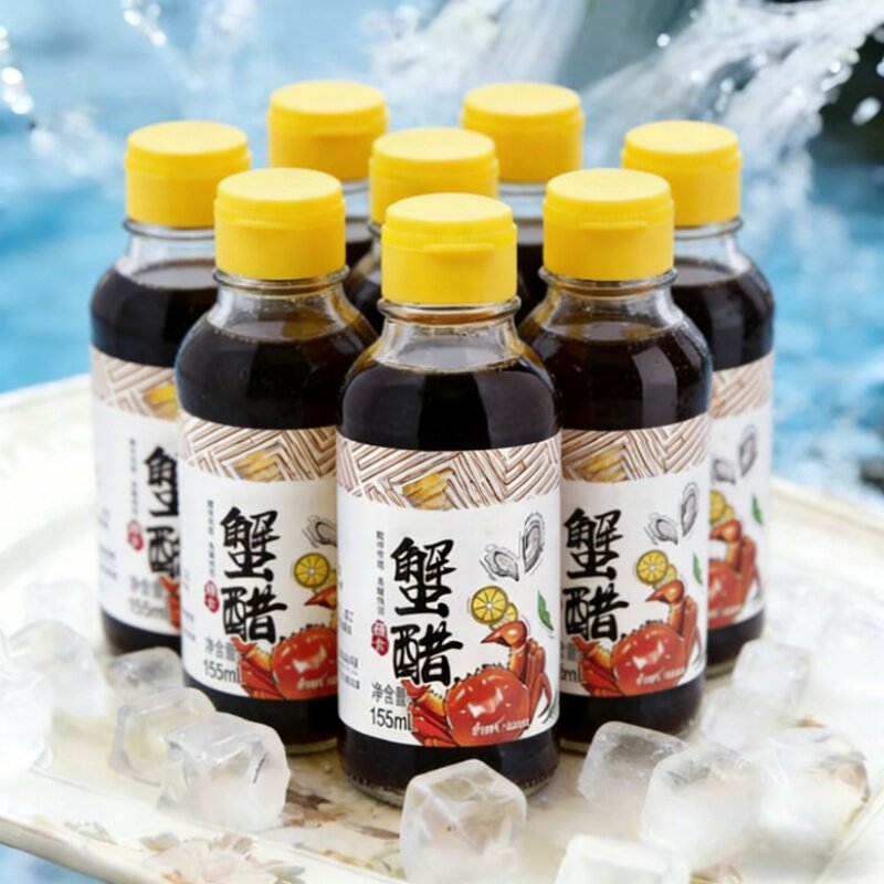 【官方正品】镇江蟹醋手工螃蟹大闸蟹专用醋海鲜龙虾醋小瓶甜醋