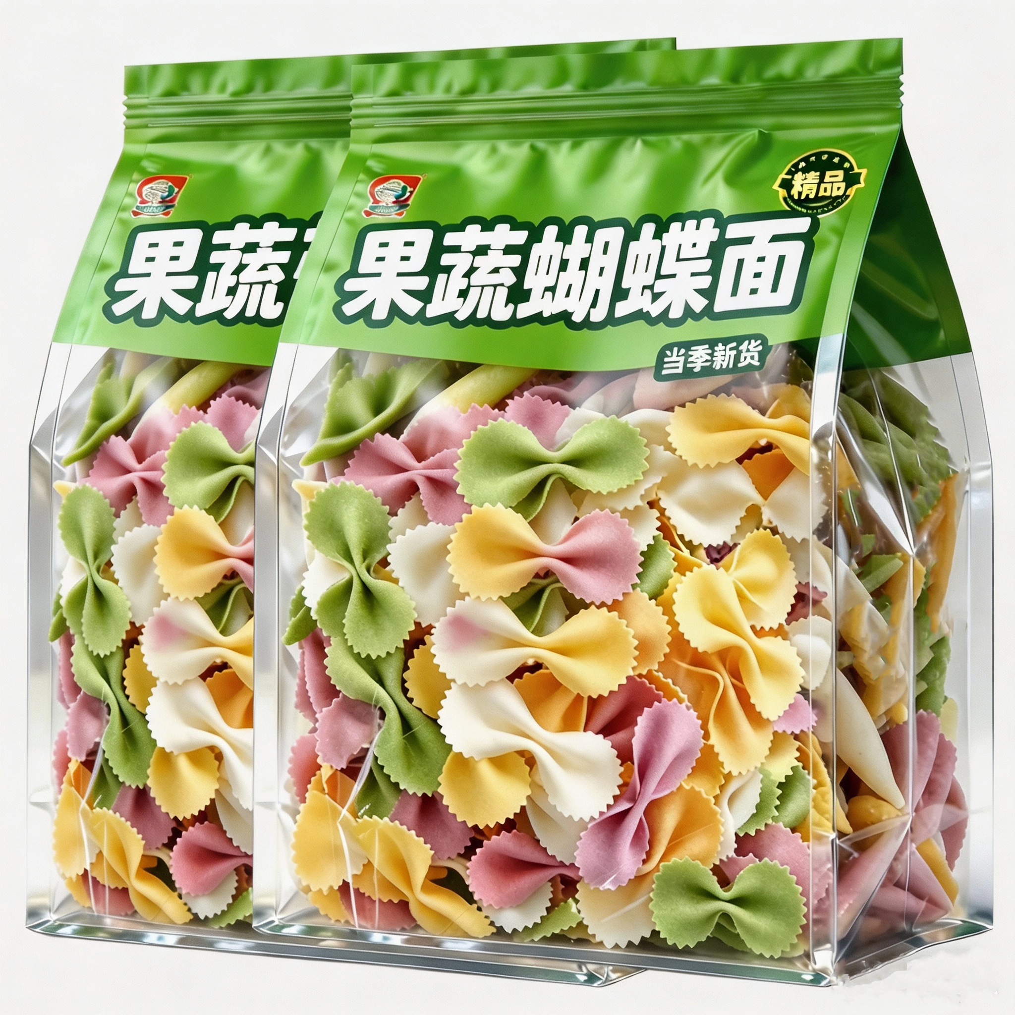 多彩儿童蔬菜水果面条蝴蝶面无添加海螺螺旋面片早餐营养挂面意面