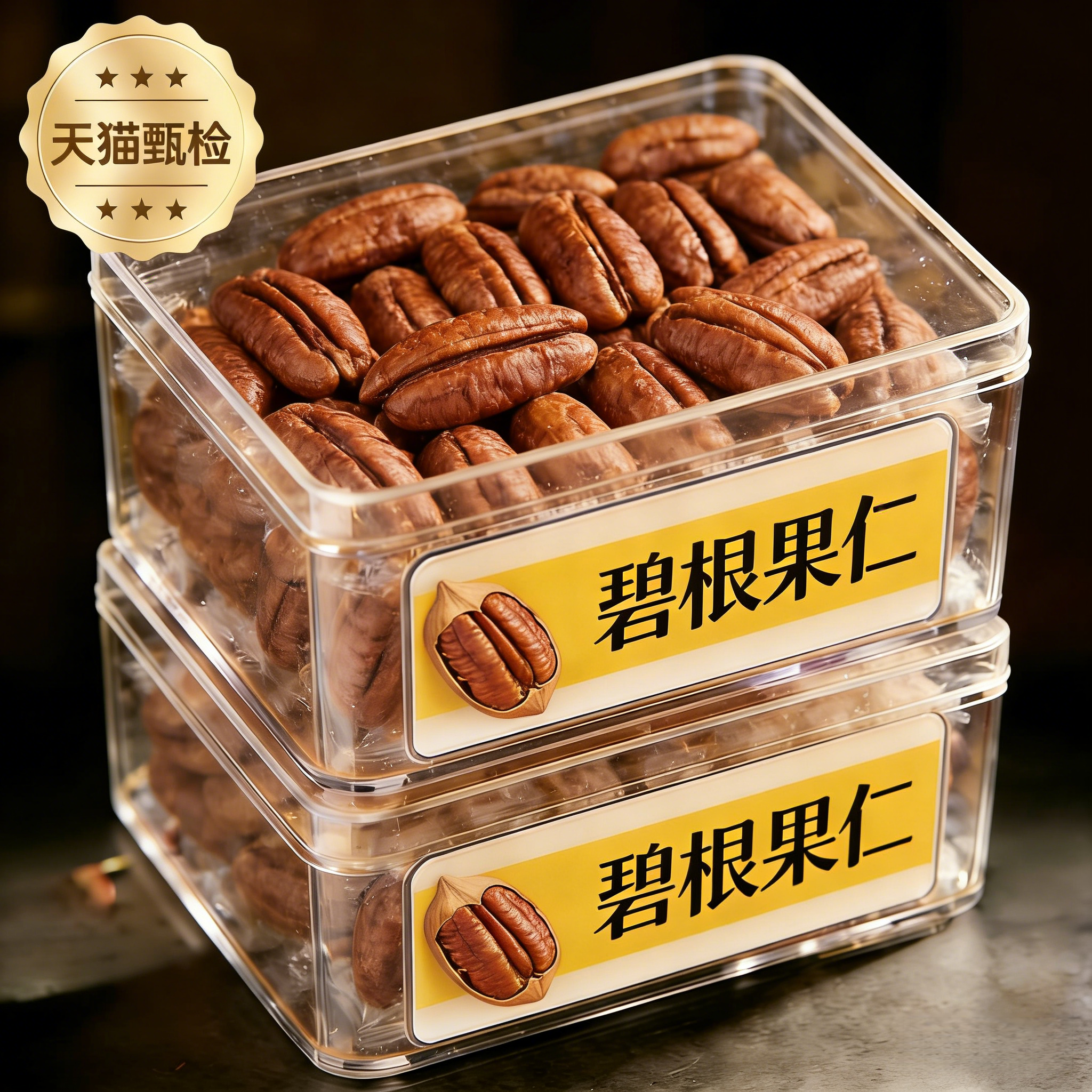 新货碧根果仁长寿果干果核桃仁即食原果奶油味坚果零食官方旗舰店