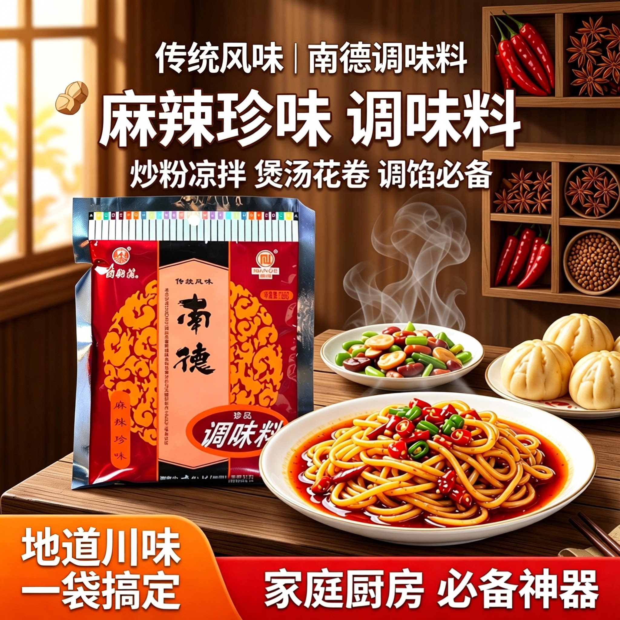 南德调味料炒粉料南德粉调料麻辣鲜香炒饭炒菜料调味品商用烧烤料