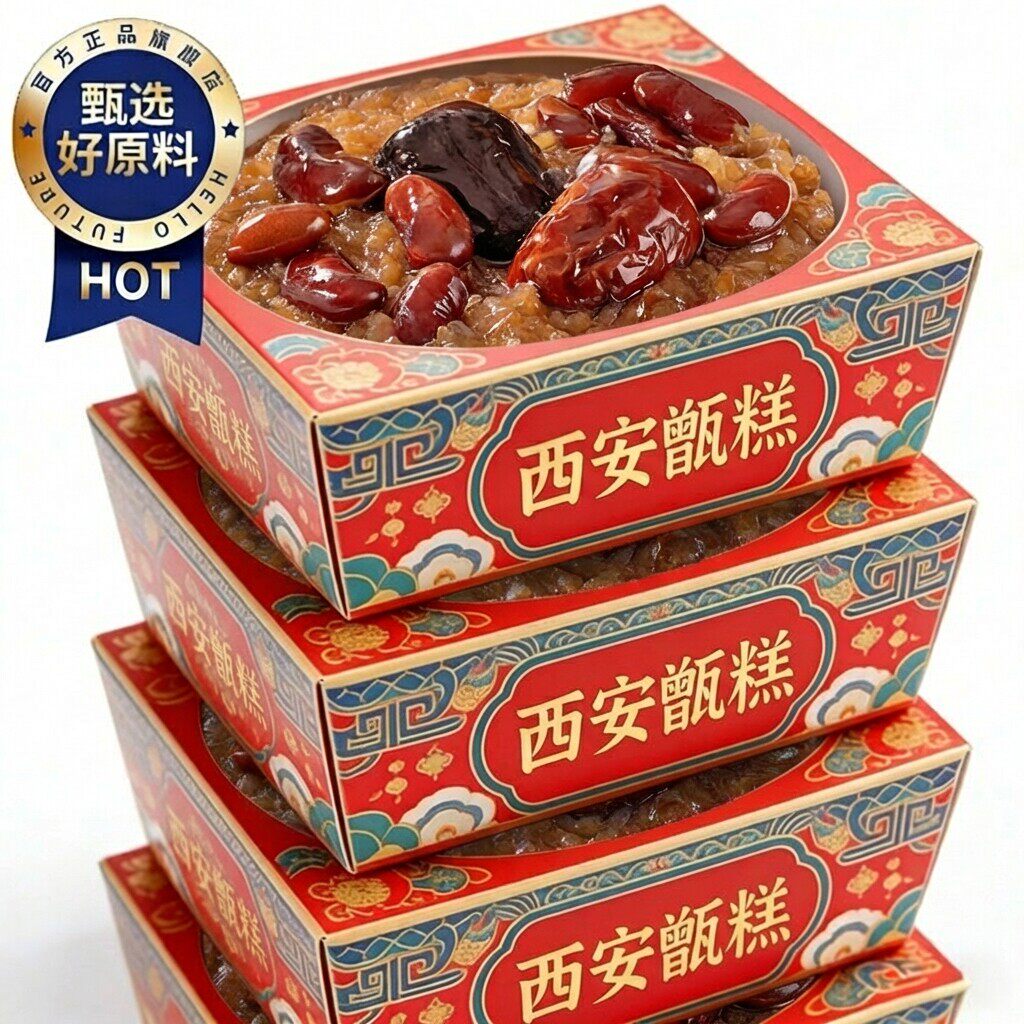 正宗西安甑糕陕西特产镜糕八宝蜜枣甄糕蒸糕桂花糕早餐下午茶即食