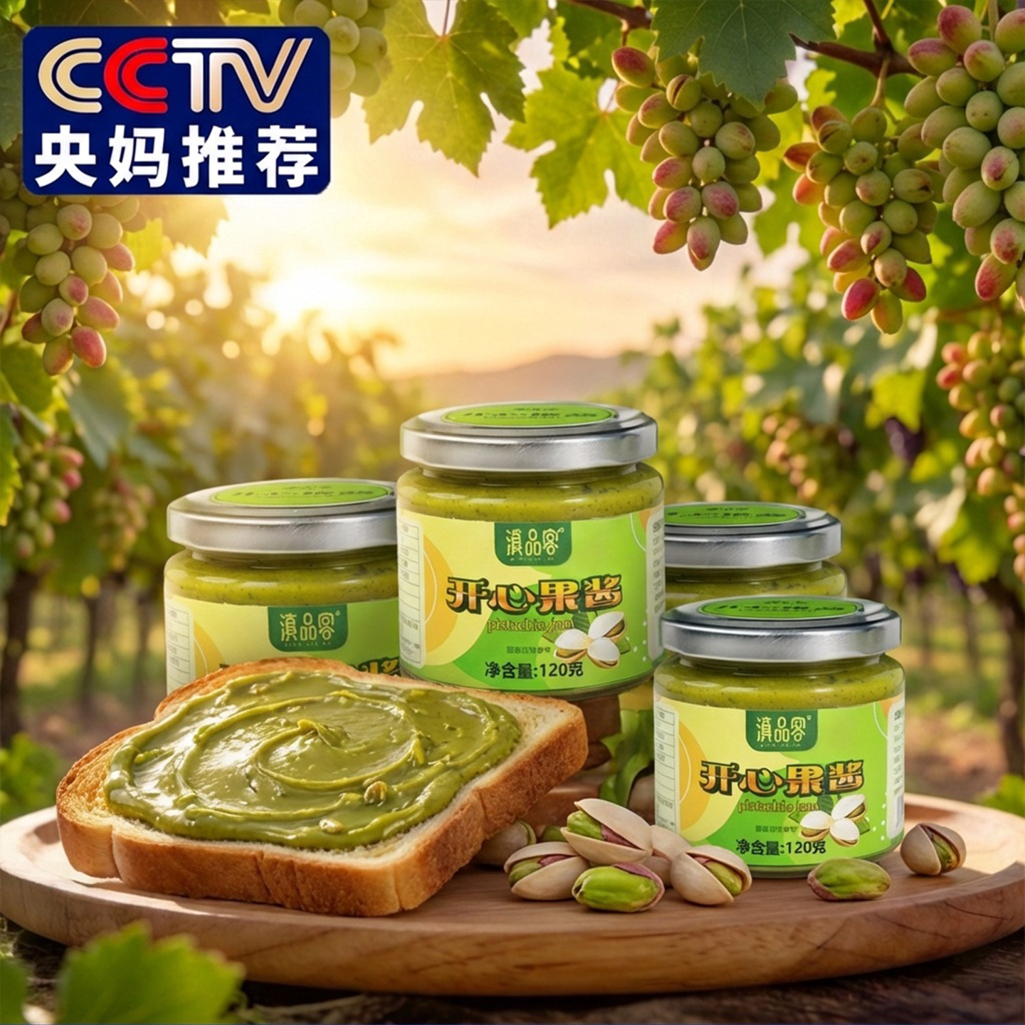 央妈推荐纯开心果酱官方旗舰店商用无添加烘焙馅料专用咖啡伴侣