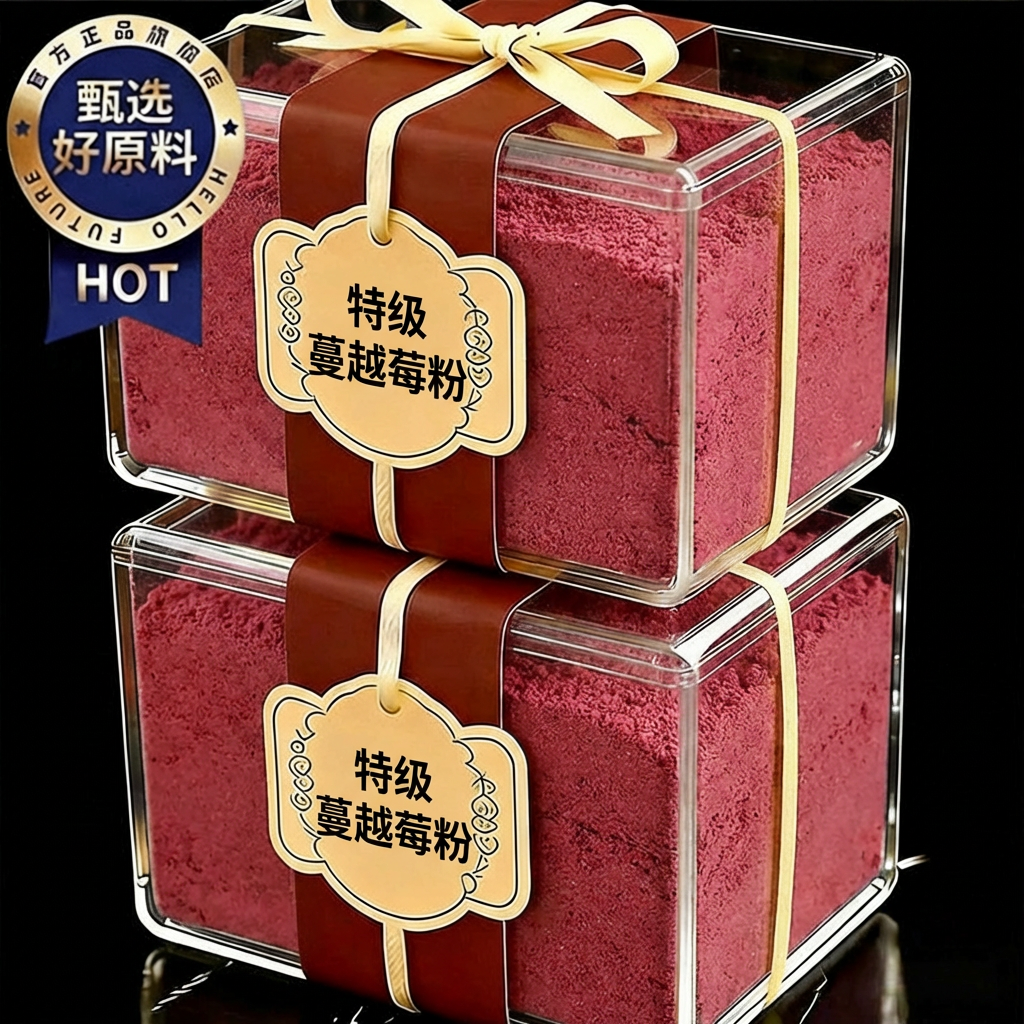 蔓越莓粉鲜果纯蓝莓粉花青素天然果蔬粉烘焙无添食用冲饮膳食纤维