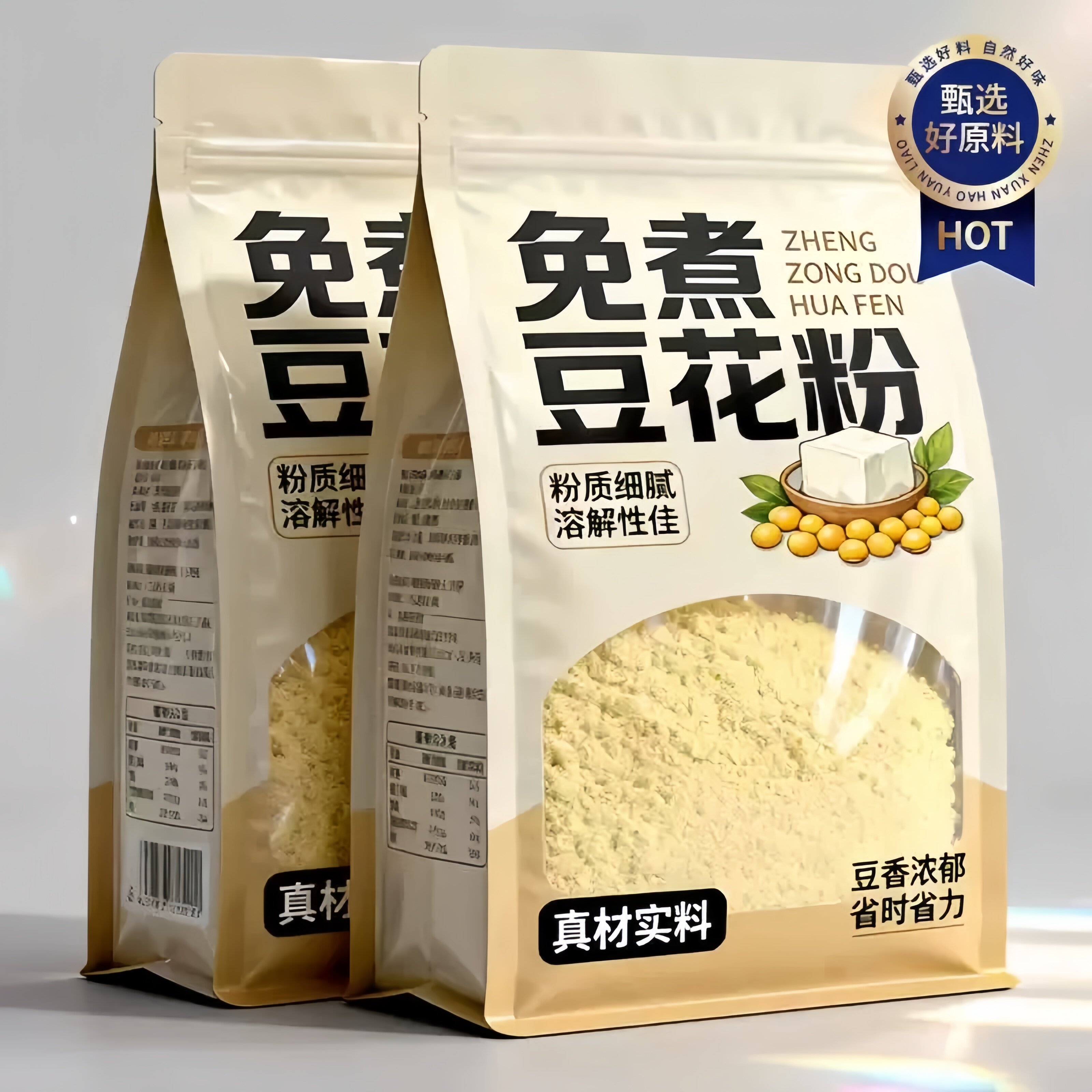 免煮豆花粉豆腐脑家用专用粉独立小包装早餐布丁奶茶店官方旗舰店