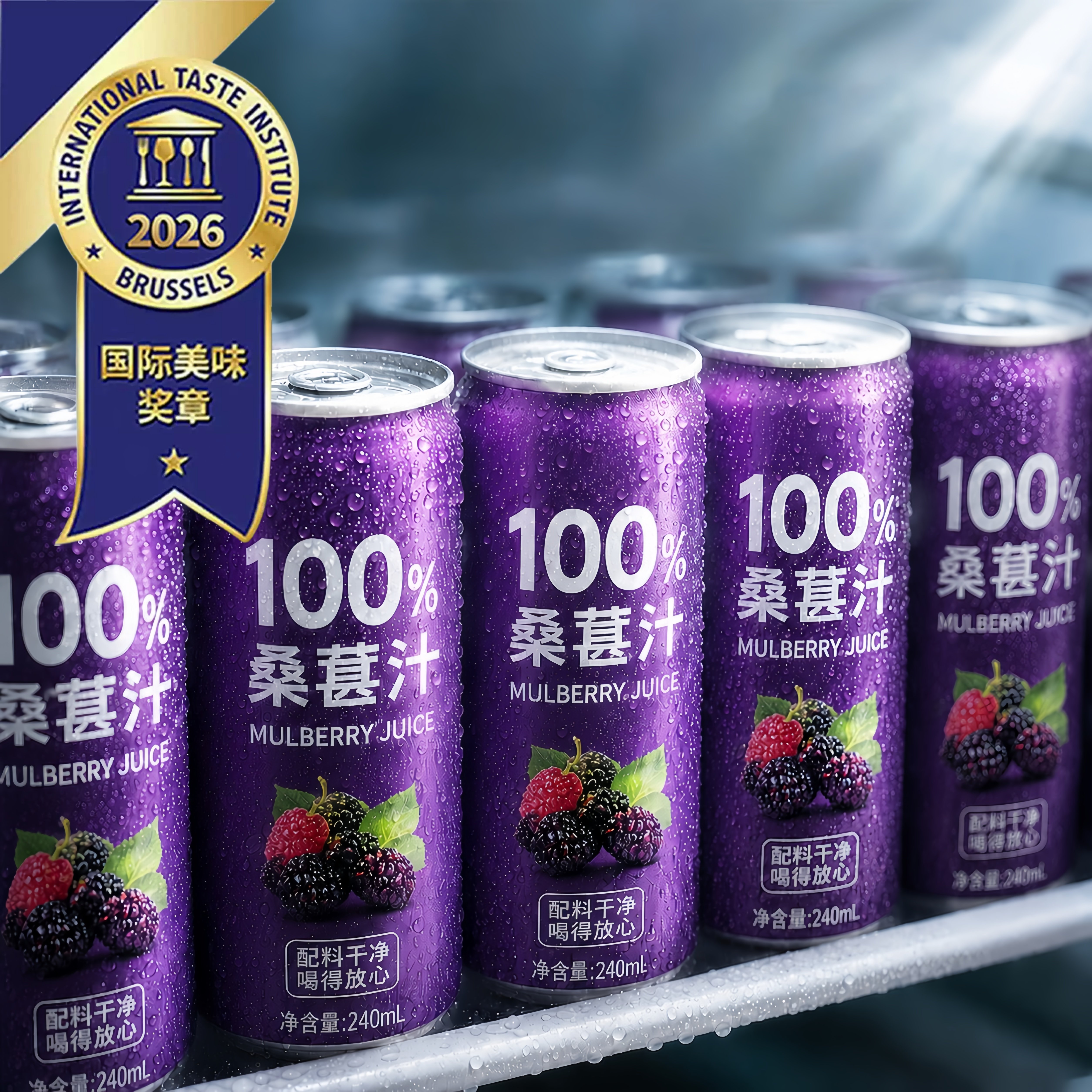 纯桑葚汁天然果蔬饮料品花青素无添加果汁即饮解腻养生