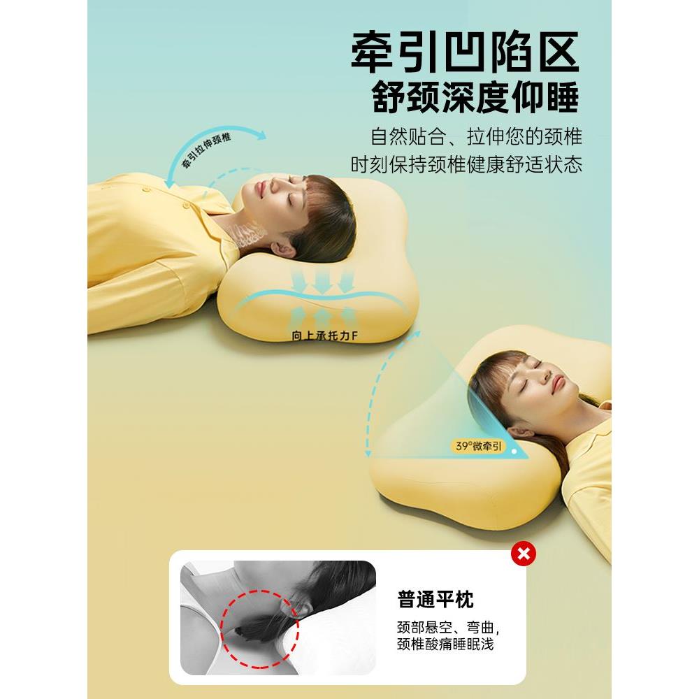 温眠护颈熟睡枕记忆棉枕头护颈椎助睡眠成人A类家用护颈枕枕芯