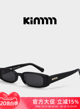 Kimmmm2026新款方形窄框黑色墨镜防紫外线板材太阳镜男女BOSTON