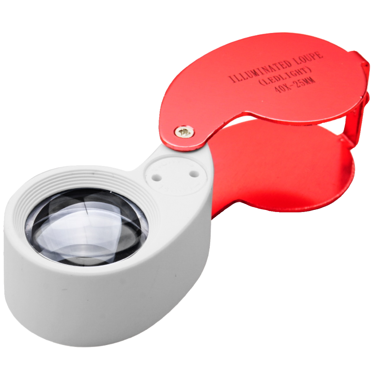 折叠珠宝放大镜高清40倍玉石银元文玩鉴定专用扩大便携式带灯迷你