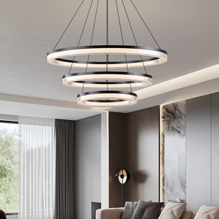 2025新款客厅吊灯现代简约意式极简轻奢高级感大气主卧室全屋灯具