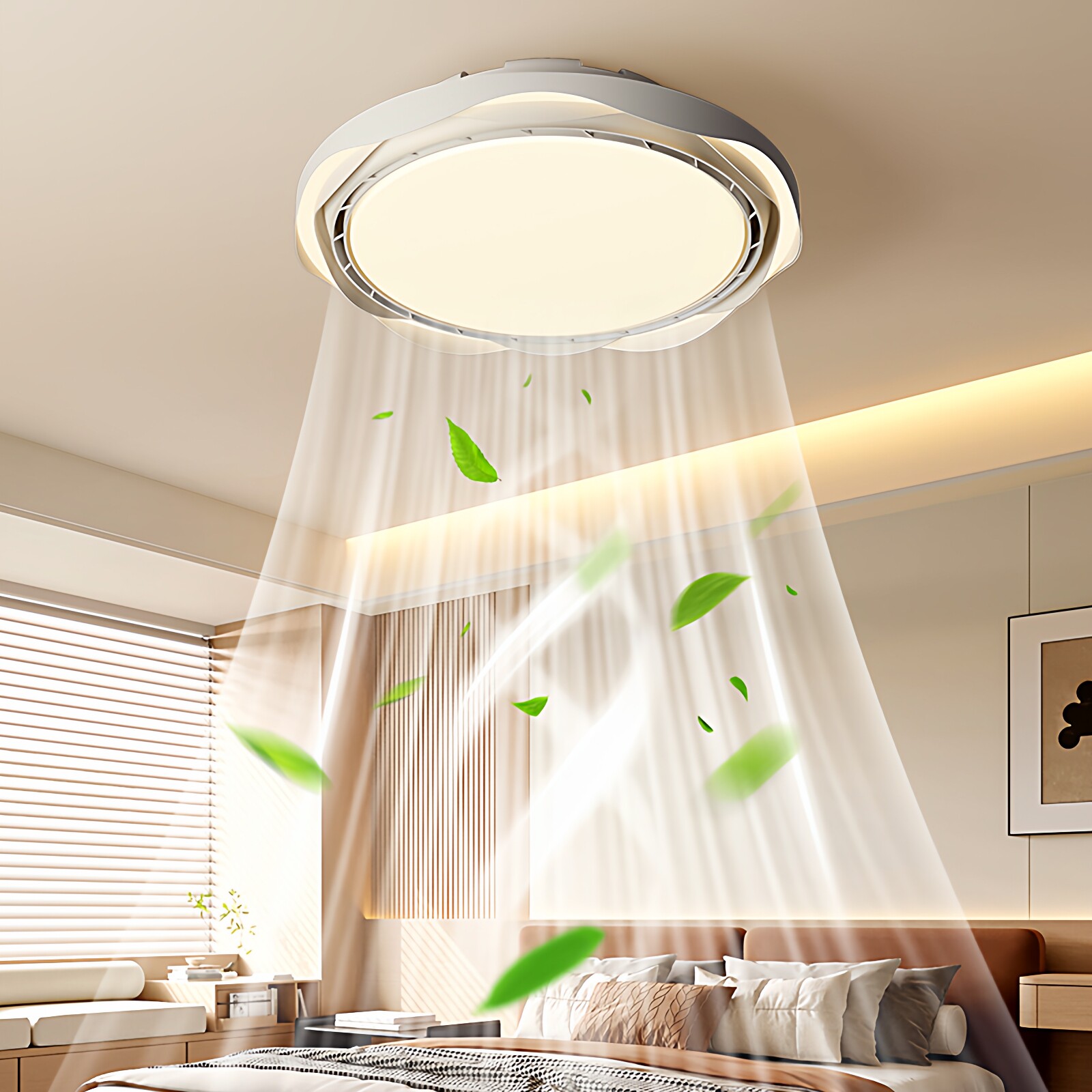 2025新款无叶风扇灯意式极