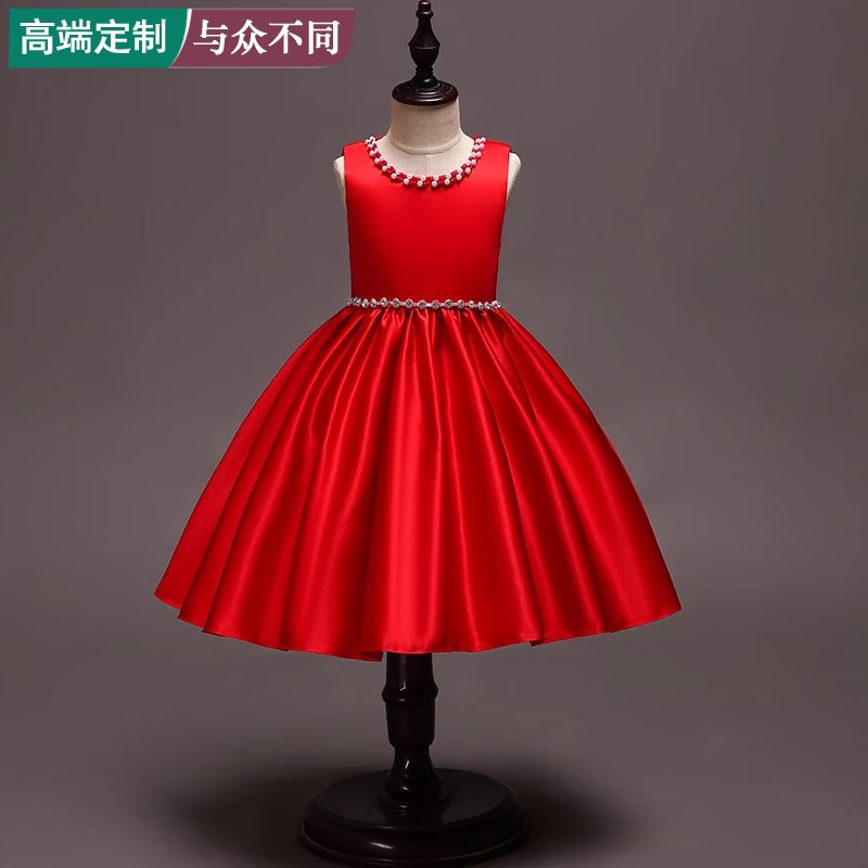 女童钢琴主持人独唱朗诵演出服儿童幼儿园小学生毕业典礼晚礼服夏