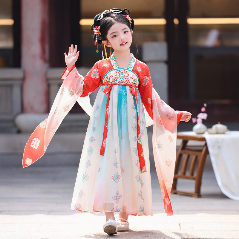 女童汉服2026新款高端春夏中国风古装超仙唐装古风公主连身裙夏装