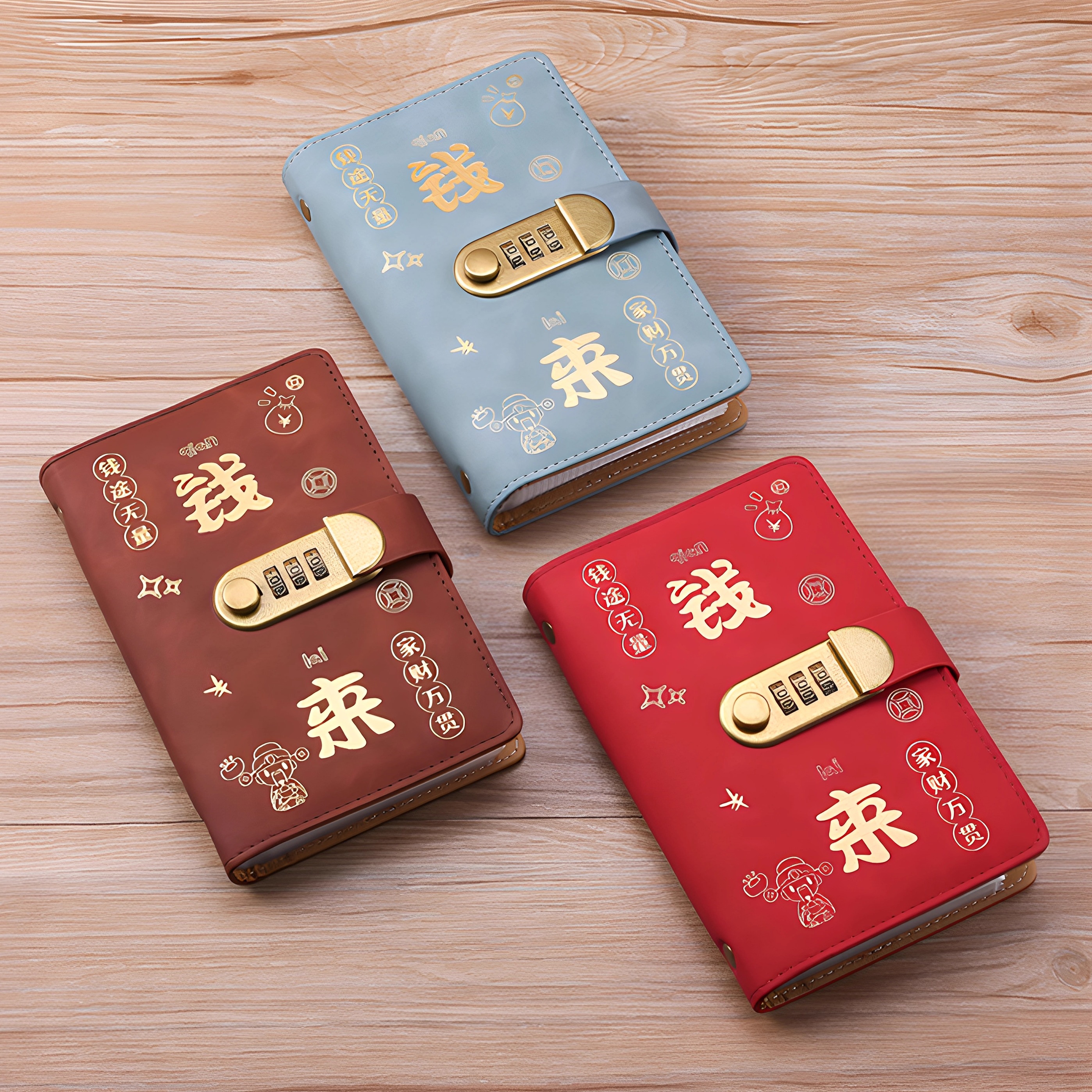 2025年新款钱来暴富存钱本存钱夹小记账本子攒钱本纸币现金收纳册