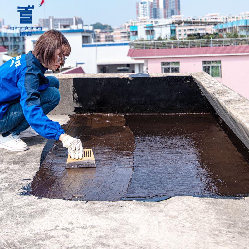 青龙屋顶裂缝防水补漏材料楼房彩钢瓦专用胶沥青聚氨酯堵漏王涂料