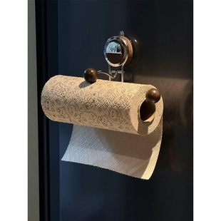 厨房纸巾架吸盘磁吸免打孔懒人抹布架墙上壁挂纸巾架卫生间厕所