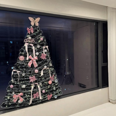 圣诞树diy材料包圣诞节装小配件玻璃背景墙高级感氛围感场景布置