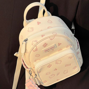 可爱猫双肩包女生旅游轻便背包高颜值大容量学生通勤书包2026新款