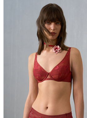 AIMER CHUANG/爱慕创玫瑰4全罩杯薄杯内衣女大胸文胸CA131401