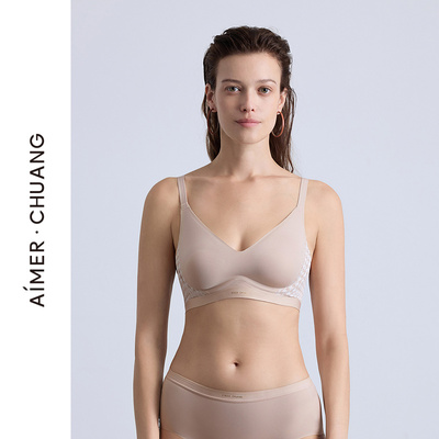 AIMER CHUANG/爱慕创芊茑V领软绵托乳贴大罩杯文胸CA131921