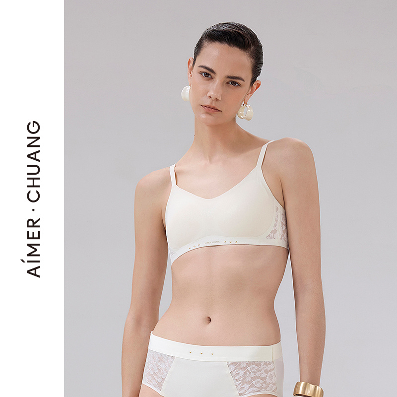 AIMER CHUANG/爱慕创明动7内衣女V领无钢圈文胸CA171891