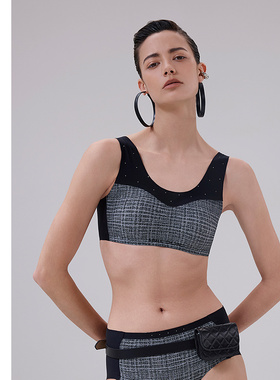 AIMER CHUANG/爱慕创素纹3圆领宽肩净痕无钢圈文胸内衣女CA172041