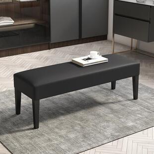 现代简约床尾凳卧室入户试换鞋凳长条凳脚踏门口长凳服装店皮凳子