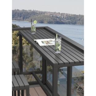 休闲户外吧台桌椅组合露天阳台靠窗高脚窄桌子防晒露台室外长条桌