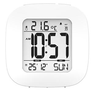 简约迷你学生办公桌小钟多功能温度款懒人贪睡闹钟背光电子数字钟