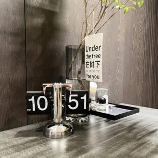 VIELE 欧式创意个性自动翻页时钟桌面摆件简约覆古家居座钟座钟