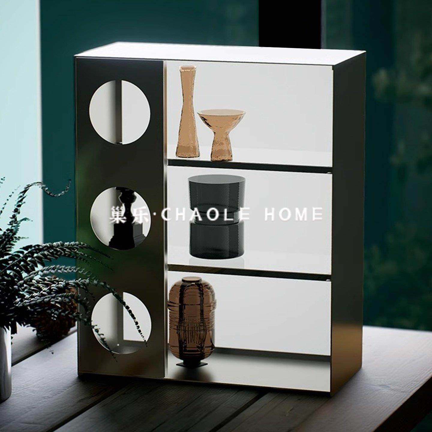 现代简约不锈钢带灯装饰架一体多功能置物架多层展示架收纳柜,住宅家具,搁板/置物架/家用陈列架,淘宝优惠券,粉丝福利购,淘宝优惠卷