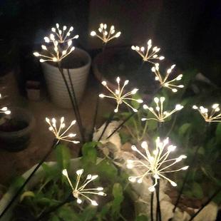 太阳能烟花小夜灯小院草坪装饰灯光控蒲公英阳台花盆庭院防水彩灯