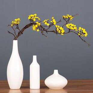 白色现代简约北欧风格家居装饰品摆件陶瓷艺术花瓶客厅干插花花器