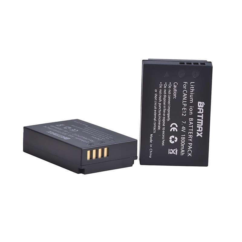 推荐Batmax 1800mAh LP-E12 LP E12 LPE12 Battery for Canon EOS