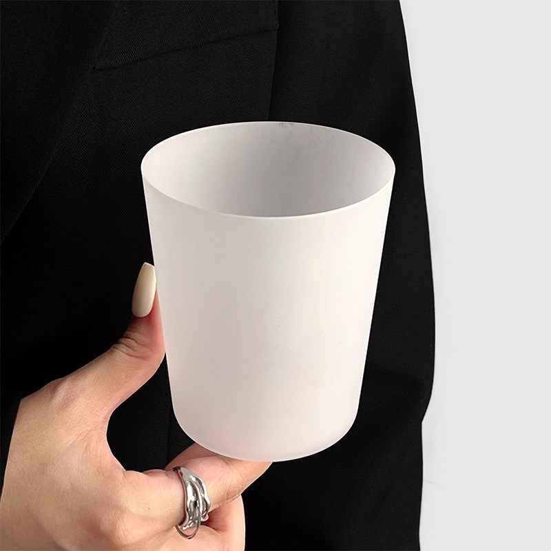 速发风砂质感轻薄磨玻璃家用水杯咖啡杯鸡底酒杯日式薄尾果汁杯冰