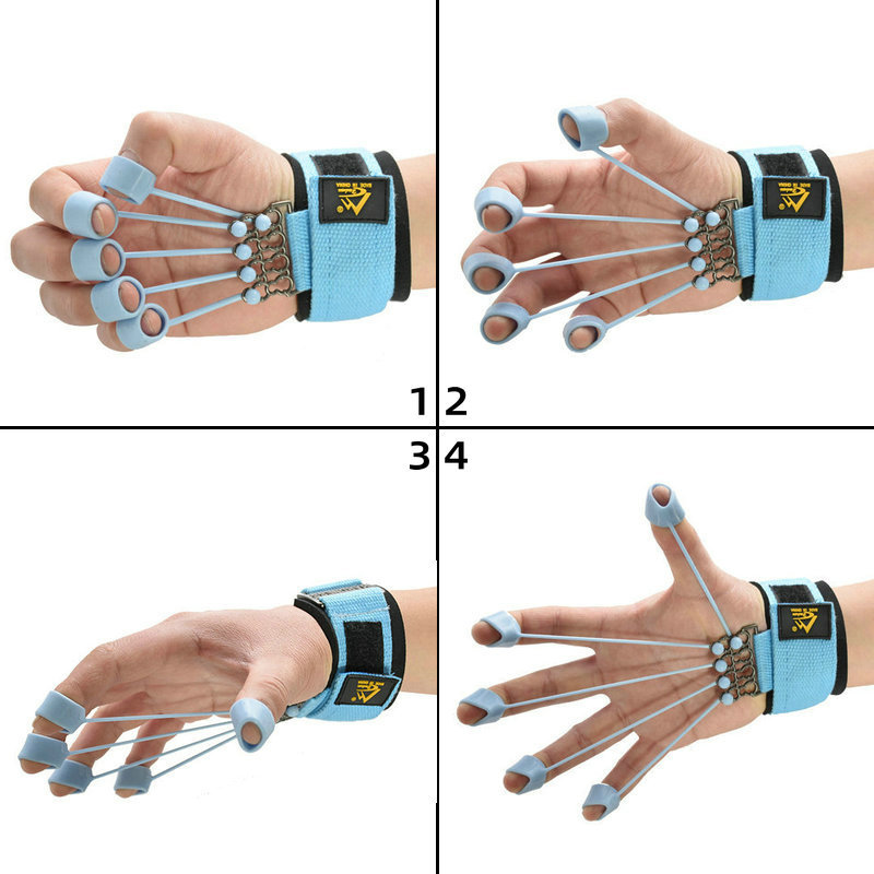 极速Finger Gripper Sngth Trainer Hand Yoga Resistance Band F