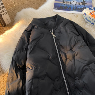菱格羽绒棉服女款冬季2025新款宽松短款外套轻薄学生情侣小棉袄男