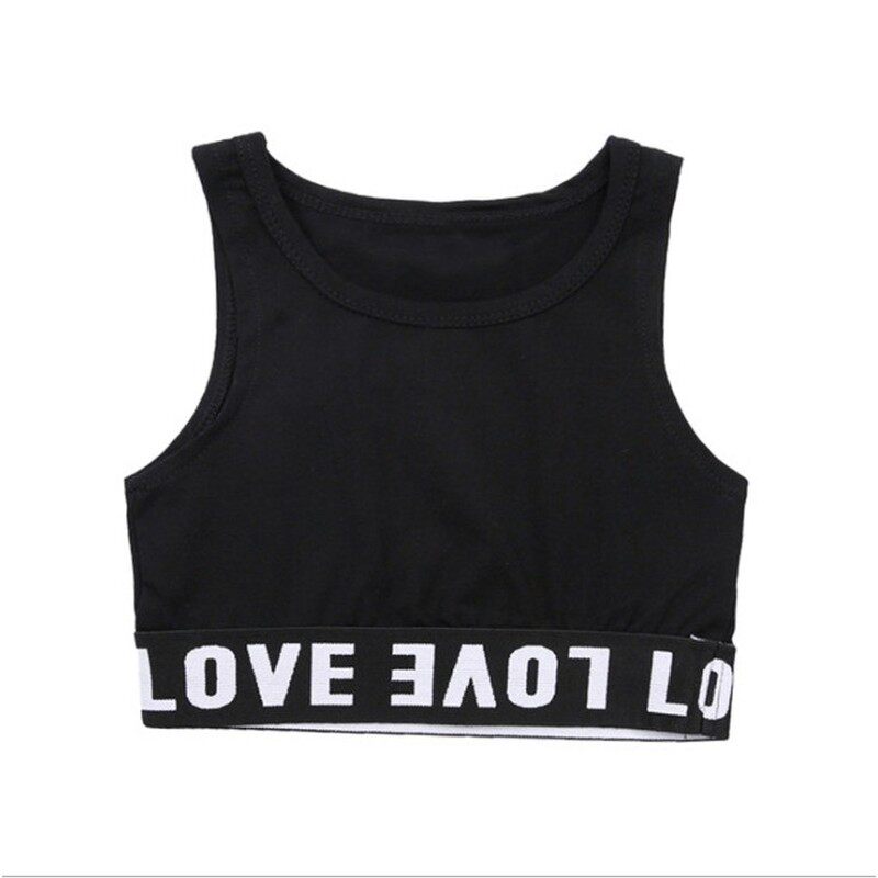 少儿演出服装2025儿童女露脐背心现代女童街舞嘻哈纯色爵士舞上衣