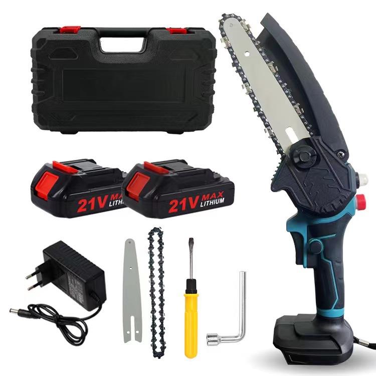 户外电链锯充电式8寸单手电锯家用小型手持有刷手提锂电伐木锯