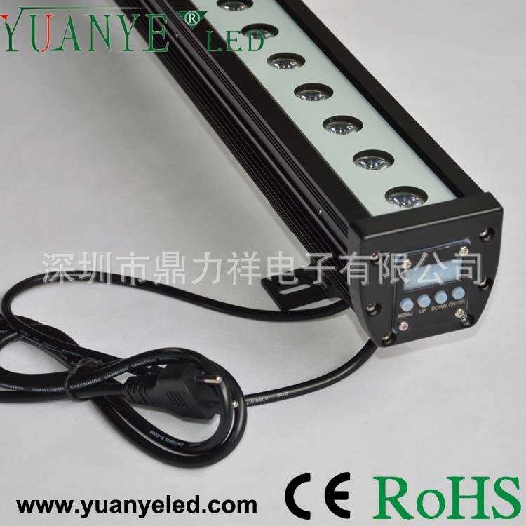 18*3W洗墙灯机箱DMX512高压RDM调光线条投光灯RGBW按键显示灯