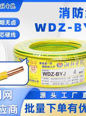 家用电线单芯铜芯线WDZ-BYJ低烟无卤纯铜防火硬线B1B2A级阻燃
