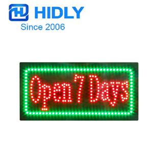 深圳LED显示屏电子招牌发光字ledopen7days营业中招牌