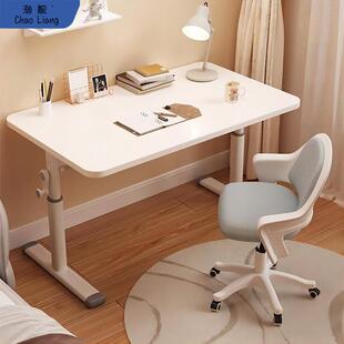 可升降电脑桌办公桌子升降桌子书桌学生家用写字桌儿童学习桌台式